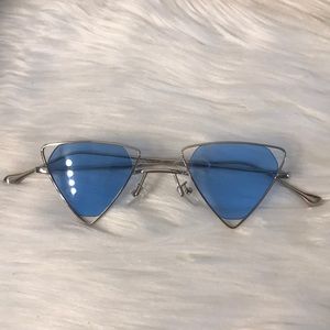 Triangle Shaped Sunglasses. Blue